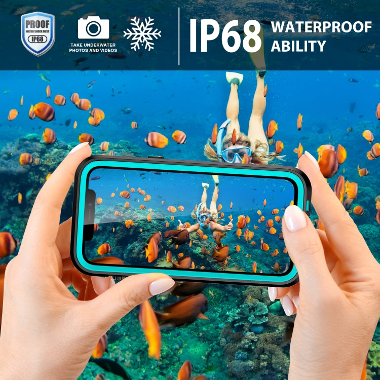 For iPhone 13 Pro Max RedPepper Transparent Dot Shockproof Water-resistant PC + TPU Protective Case (Blue)