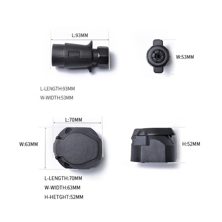 A0226 12V 7-pin Plastic Trailer Connector Socket + Plug EU - Terminal connectors by PMC TechLife | Online Shopping South Africa | PMC TechLife | Buy Now Pay Later Mobicred