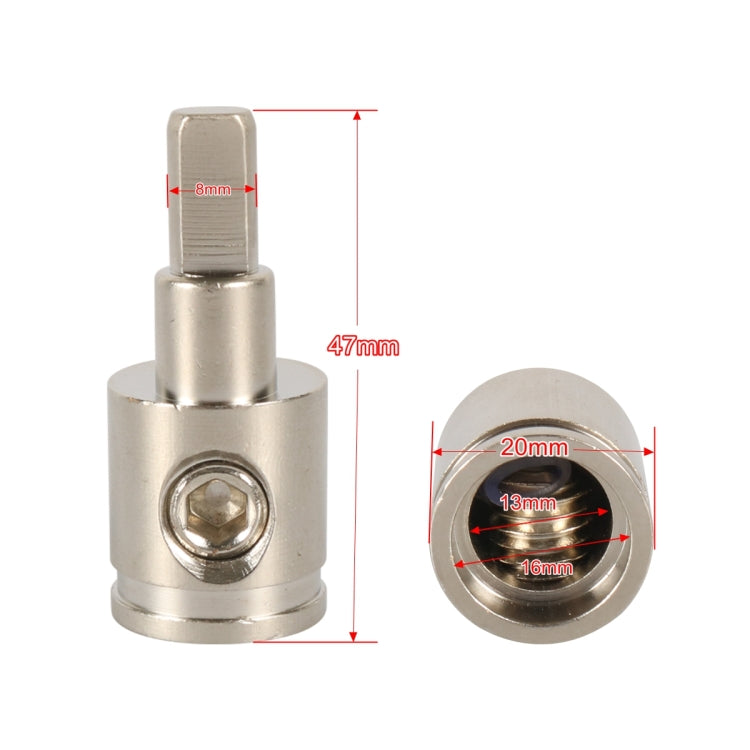 A5683 4 PCS Car Large Size Nickel-plated Brass 0GA to 4GA Audio Terminal Block with Screws - Terminal connectors by PMC TechLife | Online Shopping South Africa | PMC TechLife | Buy Now Pay Later Mobicred