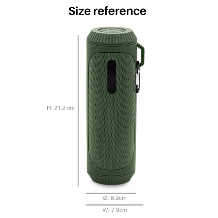 NewRixing NR-4016A TWS Outdoor Splashproof Bluetooth Speaker with Carabiner Handle & SOS Flashlight(Blue)