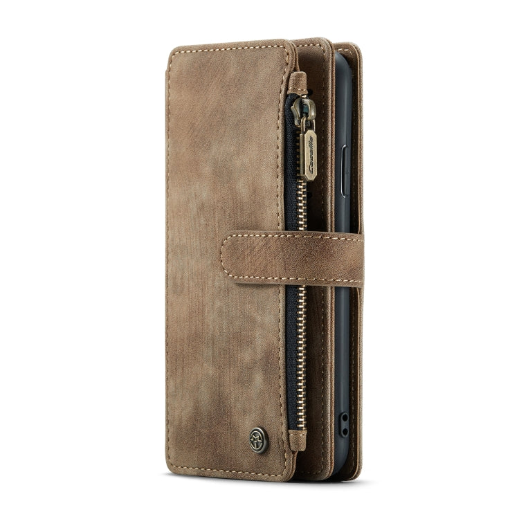 For iPhone XS Max CaseMe-C30 PU + TPU Multifunctional Horizontal Flip Leather Case with Holder & Card Slot & Wallet & Zipper Pocket(Brown)
