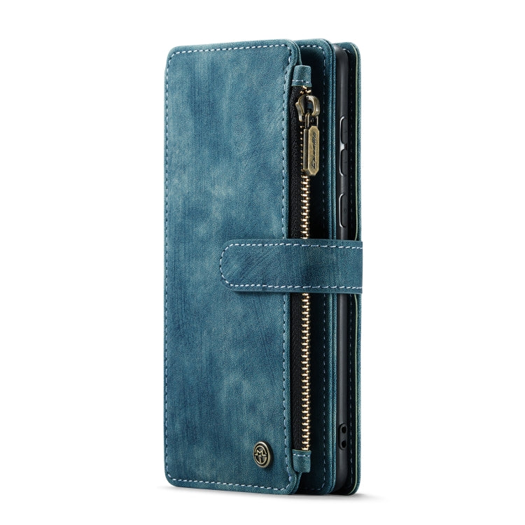 For Samsung Galaxy A52 5G / 4G CaseMe-C30 PU + TPU Multifunctional Horizontal Flip Leather Case with Holder & Card Slot & Wallet & Zipper Pocket(Blue)