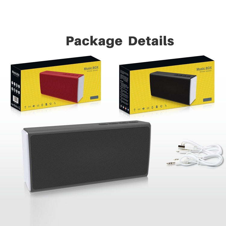 NewRixing NR-5012 Desktop Plating Bluetooth Speakerr, Support Hands-free Call / TF Card / FM / U Disk(Red) - free shipping - PMC Jewellery - Order now!