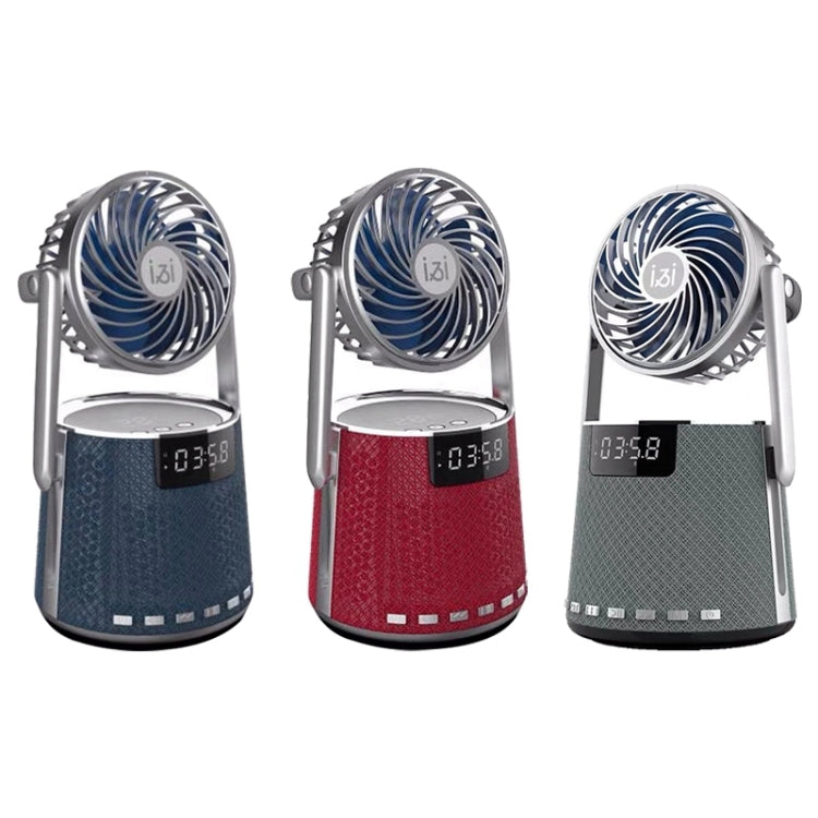 SOAIY K8 Wireless Bluetooth Dual Alarm Clock Speaker with Small Fan(Grey) - by PMC Jewellery | Online Shopping South Africa | PMC Jewellery | Buy Now Pay Later Mobicred
