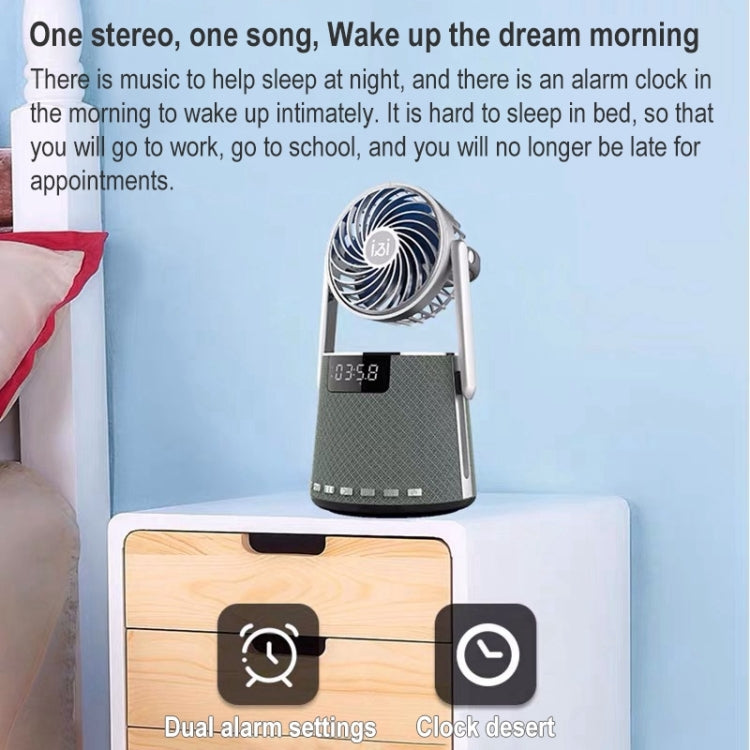 SOAIY K8 Wireless Bluetooth Dual Alarm Clock Speaker with Small Fan(Red) - by PMC Jewellery | Online Shopping South Africa | PMC Jewellery | Buy Now Pay Later Mobicred