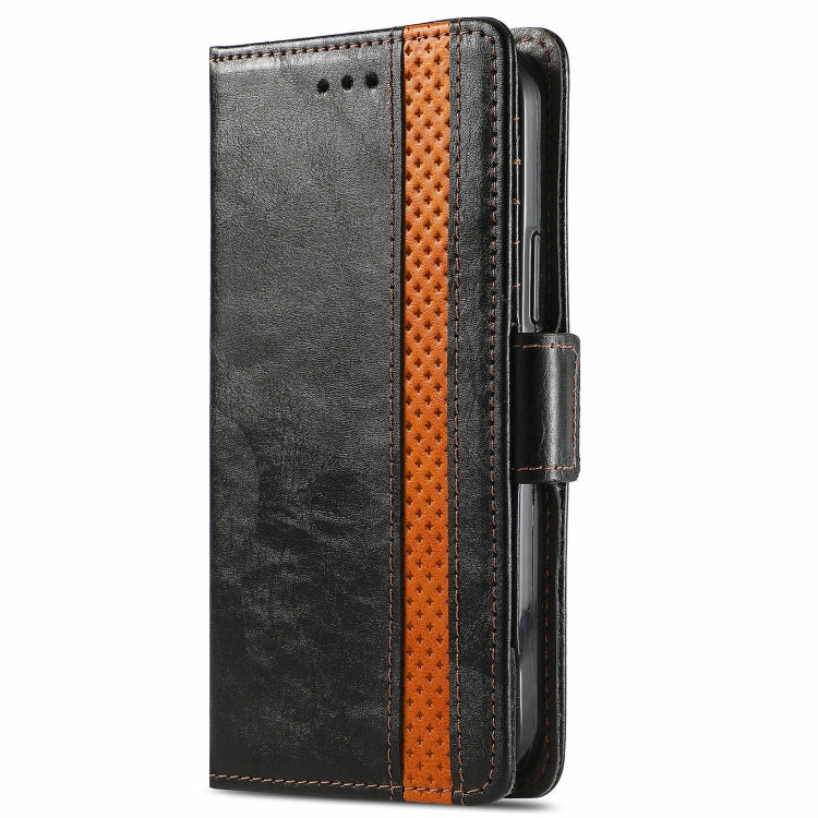 For Blackview A100 CaseNeo Business Splicing Dual Magnetic Buckle Horizontal Flip PU Leather Case with Holder & Card Slots & Wallet(Black)