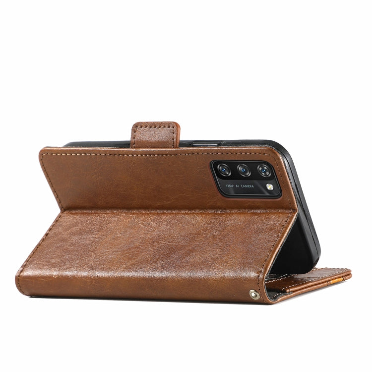 For Blackview A100 CaseNeo Business Splicing Dual Magnetic Buckle Horizontal Flip PU Leather Case with Holder & Card Slots & Wallet(Brown)