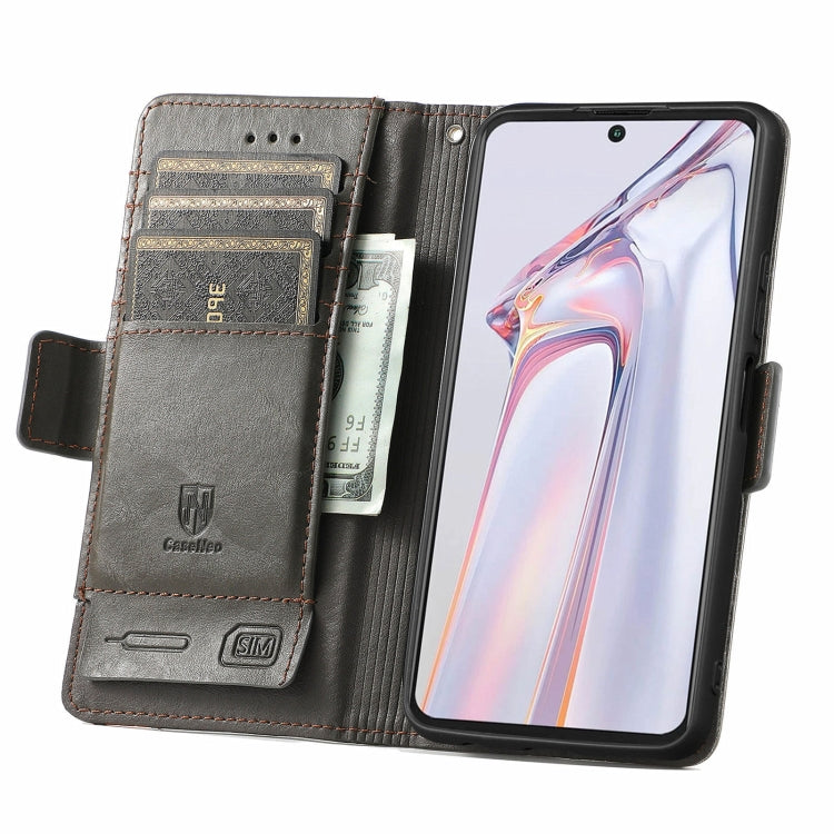 For Blackview A100 CaseNeo Business Splicing Dual Magnetic Buckle Horizontal Flip PU Leather Case with Holder & Card Slots & Wallet(Grey)