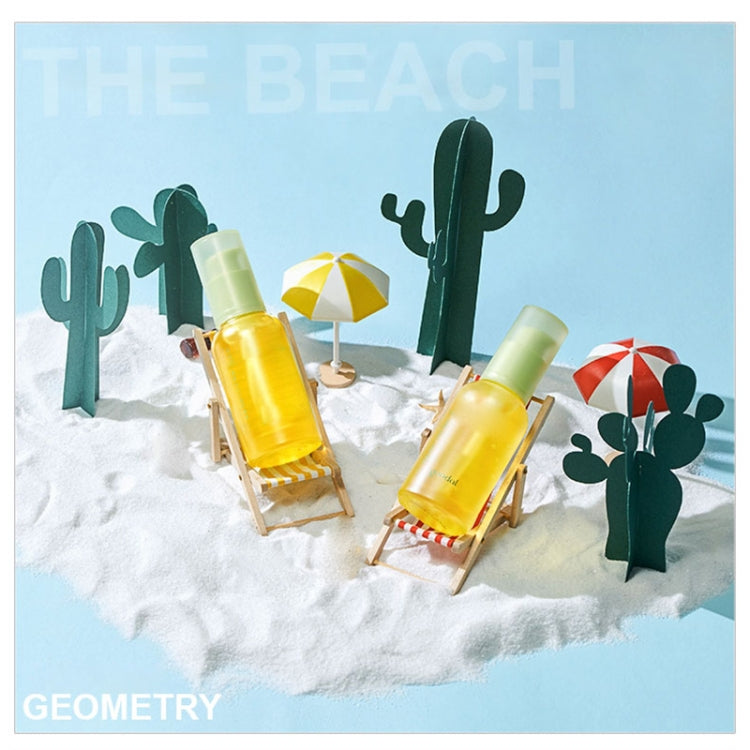 12 in 1 Miniature Beach Paper Cut Cactus Sandy Beach Landscape Decoration Photography Props(Green) - Paper Cut Props by PMC TechLife | Online Shopping South Africa | PMC TechLife | Buy Now Pay Later Mobicred