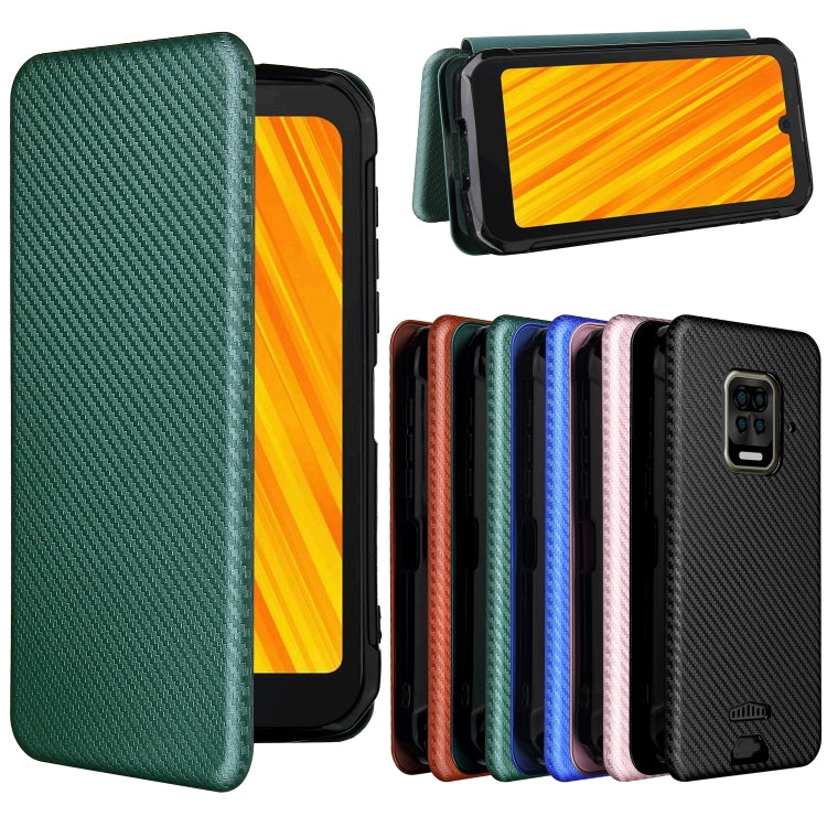 For Doogee S59 / S59 Pro Carbon Fiber Texture Horizontal Flip TPU + PC + PU Leather Case with Card Slot(Green) - More Brand by PMC TechLife | Online Shopping South Africa | PMC TechLife | Buy Now Pay Later Mobicred