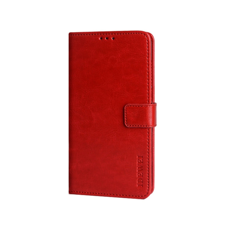 For U-MAGIC 30e idewei Crazy Horse Texture Horizontal Flip Leather Case with Holder & Card Slots & Wallet(Red)