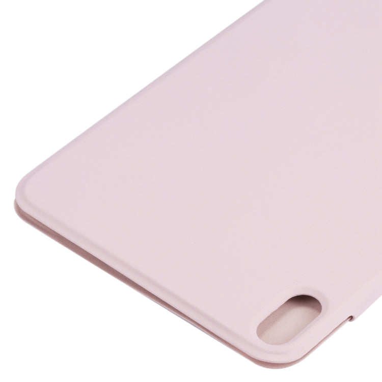 For iPad mini 2024 / mini 6 Horizontal Flip Ultra-thin Fixed Buckle Magnetic PU Tablet Case With Three-folding Holder & Sleep / Wake-up Function(Pink) - free shipping - PMC TechLife - Order now!