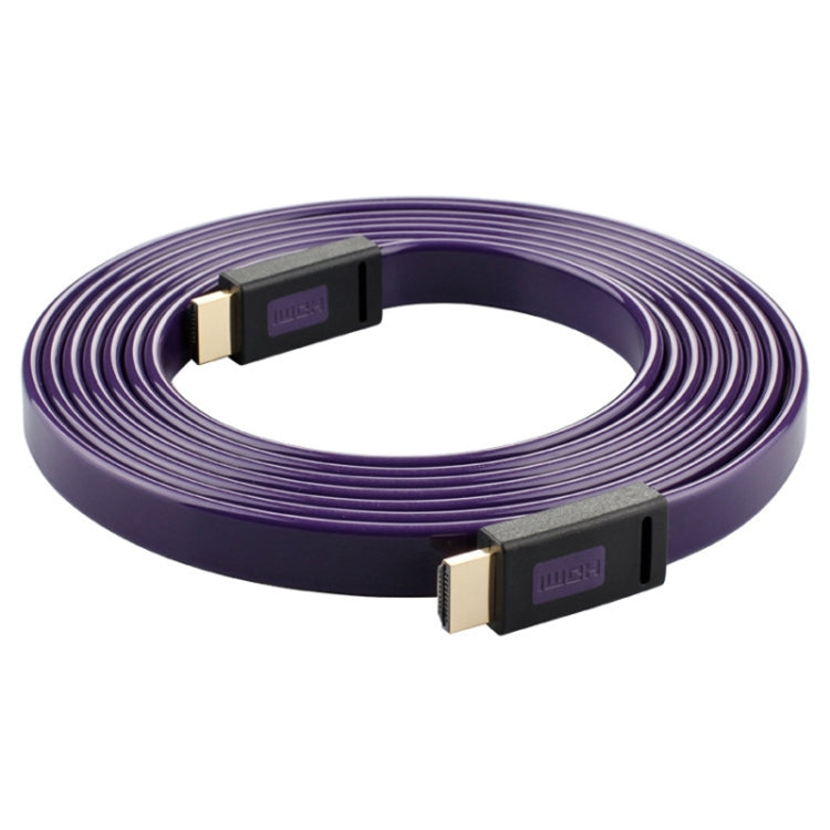 ULT-unite 4K Ultra HD Gold-plated HDMI to HDMI Flat Cable, Cable Length:1.5m(Transparent Purple) - free shipping - PMC Jewellery - Order now!