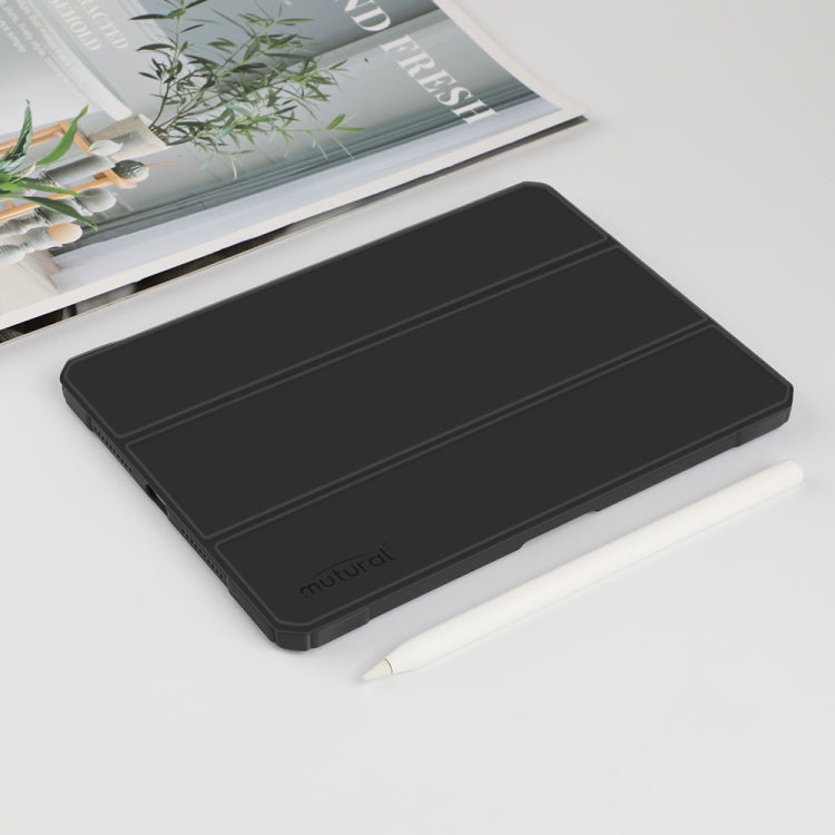 For iPad mini 6 / mini 2024 Mutural Pinyue Series Horizontal Flip Tablet Case with Holder & Pen Slot & Sleep / Wake-up Function(Black)