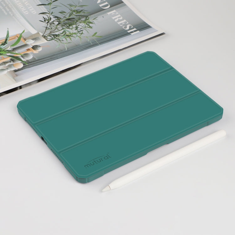 For iPad mini 6 / mini 2024 Mutural Pinyue Series Horizontal Flip Tablet Case with Holder & Pen Slot & Sleep / Wake-up Function(Dark Green)