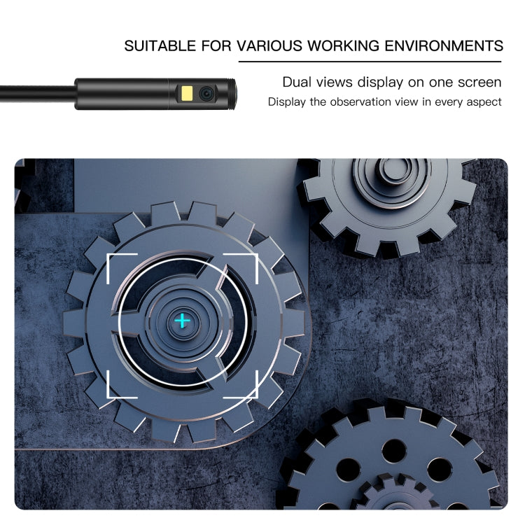 AN100 3 in 1 IP68 Water-resistant USB-C / Type-C + Micro USB + USB Dual Cameras Industrial Digital Endoscope with 9 LEDs, Support Android System, Lens Diameter: 5.5mm, Length:5m Hard Cable