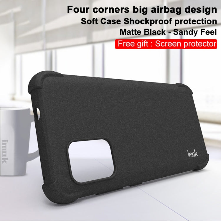 For Asus Zenfone 8 ZS590KS IMAK All-inclusive Shockproof Airbag TPU Case with Screen Protector(Matte Black) - ASUS Cases by imak | Online Shopping South Africa | PMC TechLife | Buy Now Pay Later Mobicred