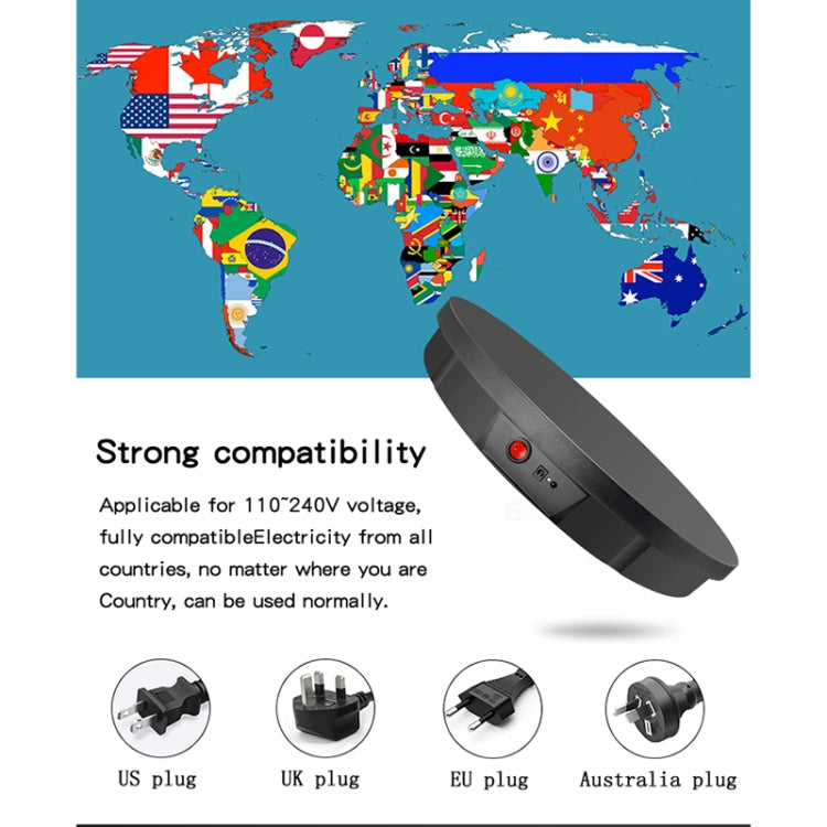 52cm Remote Control Electric Rotating Turntable Display Stand Video Shooting Props Turntable, Plug-in Power, Power Plug:EU Plug(White) - by PMC TechLife | Online Shopping South Africa | PMC TechLife | Buy Now Pay Later Mobicred