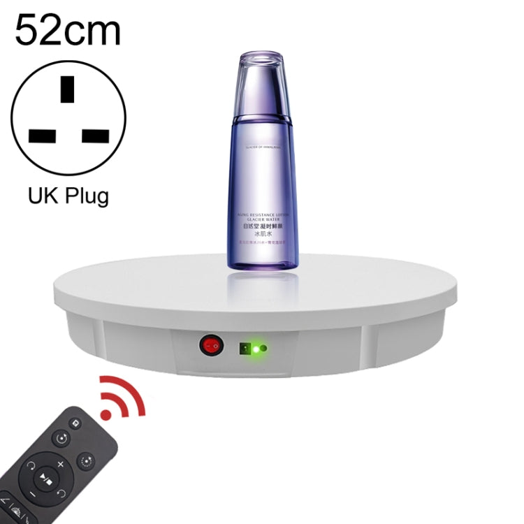 52cm Remote Control Electric Rotating Turntable Display Stand Video Shooting Props Turntable, Charging Power, Power Plug:UK Plug(White) - free shipping - PMC Jewellery - Order now!