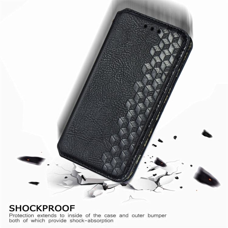 For Doogee N40 Pro Cubic Grid Pressed Horizontal Flip Magnetic Leather Case with Holder & Card Slots & Wallet(Black) - More Brand by PMC TechLife | Online Shopping South Africa | PMC TechLife | Buy Now Pay Later Mobicred