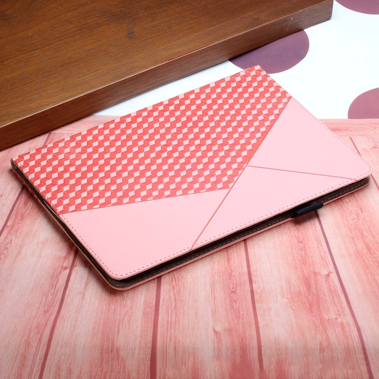 For OPPO Realme Pad Rhombus Skin Feel Horizontal Flip Tablet Leather Case with Card Slots & Holder(Rose Gold) - Realme by PMC TechLife | Online Shopping South Africa | PMC TechLife | Buy Now Pay Later Mobicred