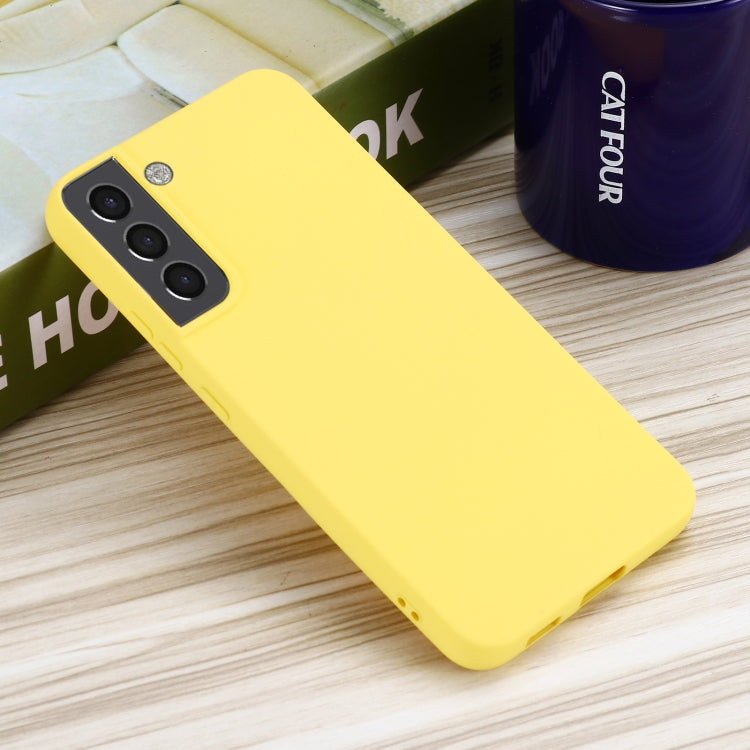 For Samsung Galaxy S22 5G Pure Color Liquid Silicone Shockproof Full Coverage Phone Case(Yellow) - free shipping - PMC TechLife - Order now!