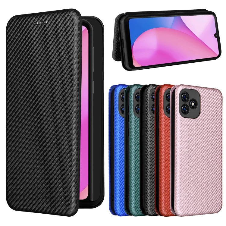 For Blackview Oscal C20 Carbon Fiber Texture Horizontal Flip Leather Phone Case with Card Slot(Black) - More Brand by PMC TechLife | Online Shopping South Africa | PMC TechLife | Buy Now Pay Later Mobicred