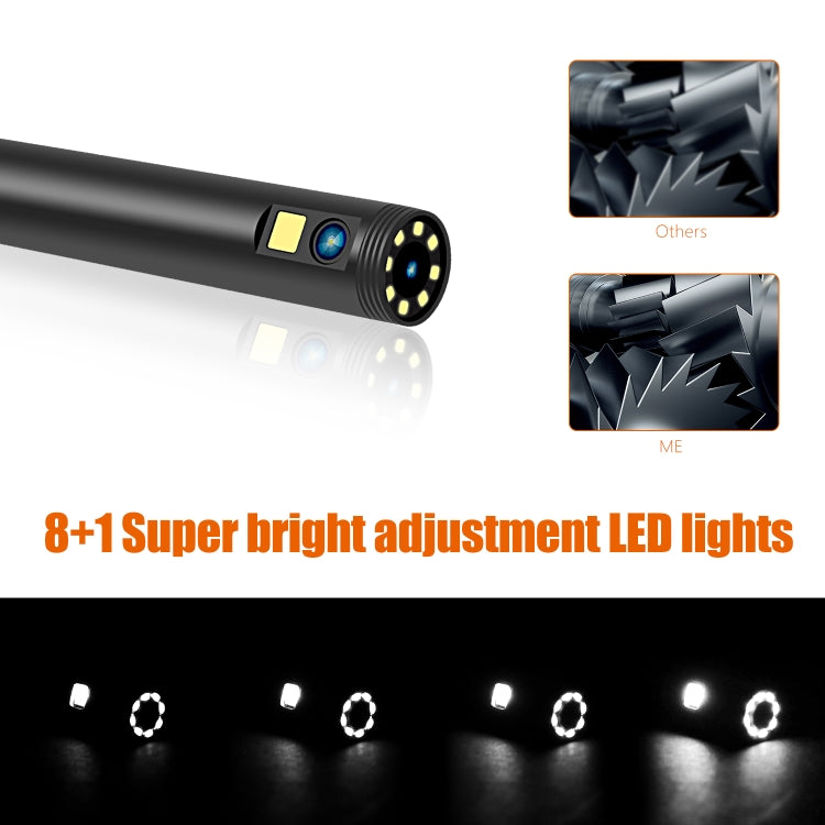 F300 5.5mm IP68 Water-resistant HD Dual Cameras Digital Endoscope, Length:2m Hard Cable(Black)