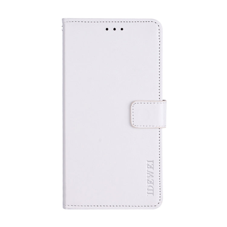For Oukitel C25 idewei Crazy Horse Texture Leather Phone Case with Holder & Card Slots & Wallet(White)