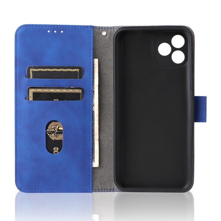 For Blackview Oscal C20 Solid Color Skin Feel Magnetic Buckle Horizontal Flip PU Phone Case(Blue) - More Brand by PMC TechLife | Online Shopping South Africa | PMC TechLife