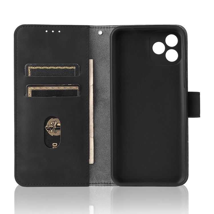 For Blackview Oscal C20 Solid Color Skin Feel Magnetic Buckle Horizontal Flip PU Phone Case(Black) - More Brand by PMC TechLife | Online Shopping South Africa | PMC TechLife | Buy Now Pay Later Mobicred