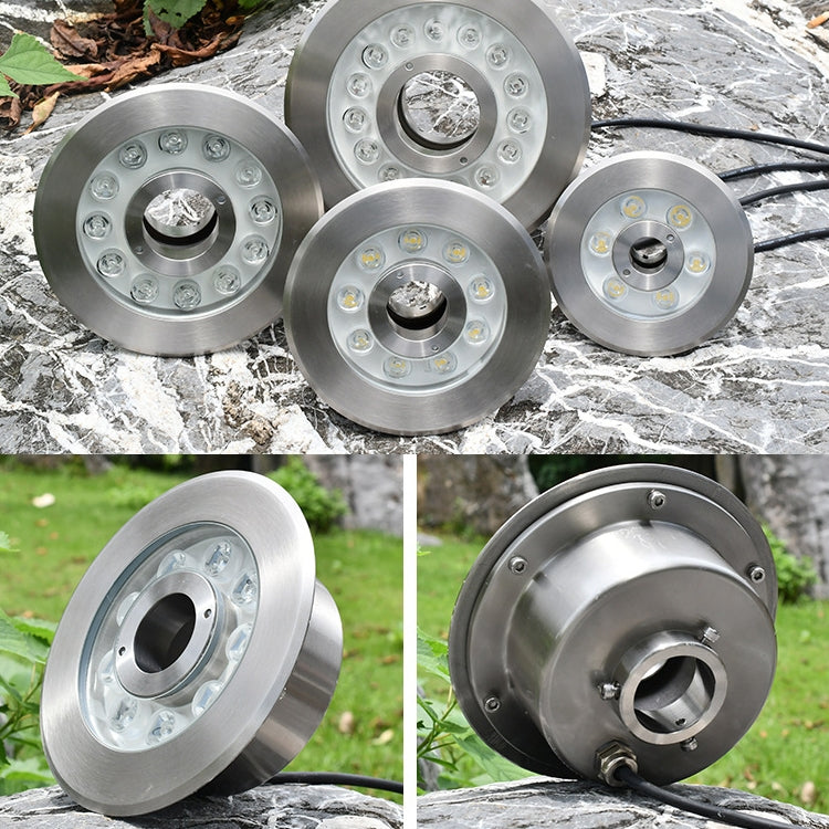 18W Landscape Ring LED Stainless Steel Underwater Fountain Light(Warm Light)