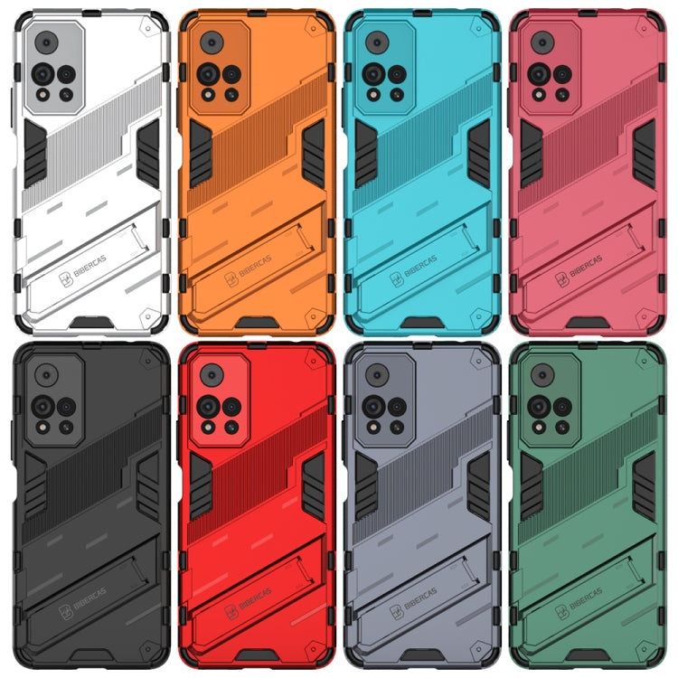 For Xiaomi Redmi Note 11 Pro / Note 11 Pro+ Punk Armor 2 in 1 PC + TPU Shockproof Phone Case with Invisible Holder(Black) - Xiaomi Cases by PMC TechLife | Online Shopping South Africa | PMC TechLife