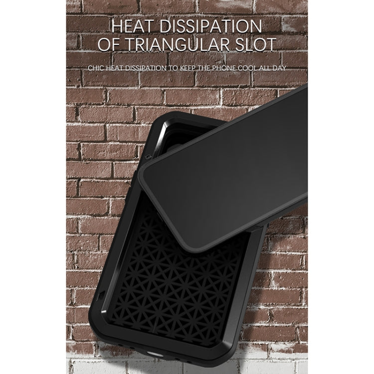 For iPhone 13 LOVE MEI Metal Shockproof Life Water-resistant Dustproof Protective Phone Case(Red)