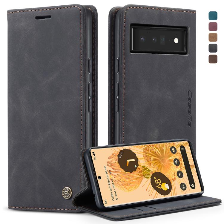 For Google Pixel 6 CaseMe 013 Multifunctional Horizontal Flip Leather Phone Case with Card Slot & Holder & Wallet(Black)