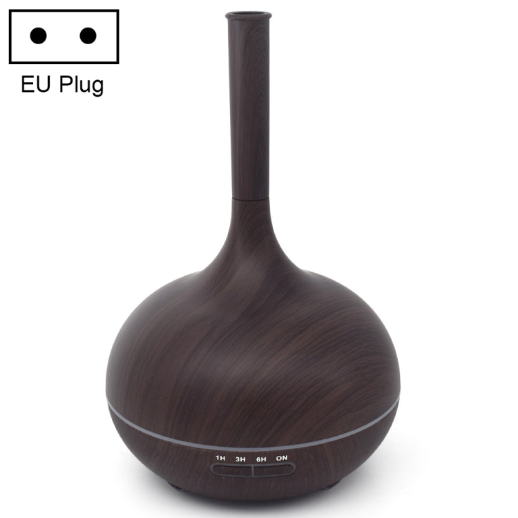 Creative Fragrance Machine Pointed Mouth Humidifier Automatic Alcohol Sprayer with Colorful LED Light, Plug Specification:EU Plug(Dark Brown)