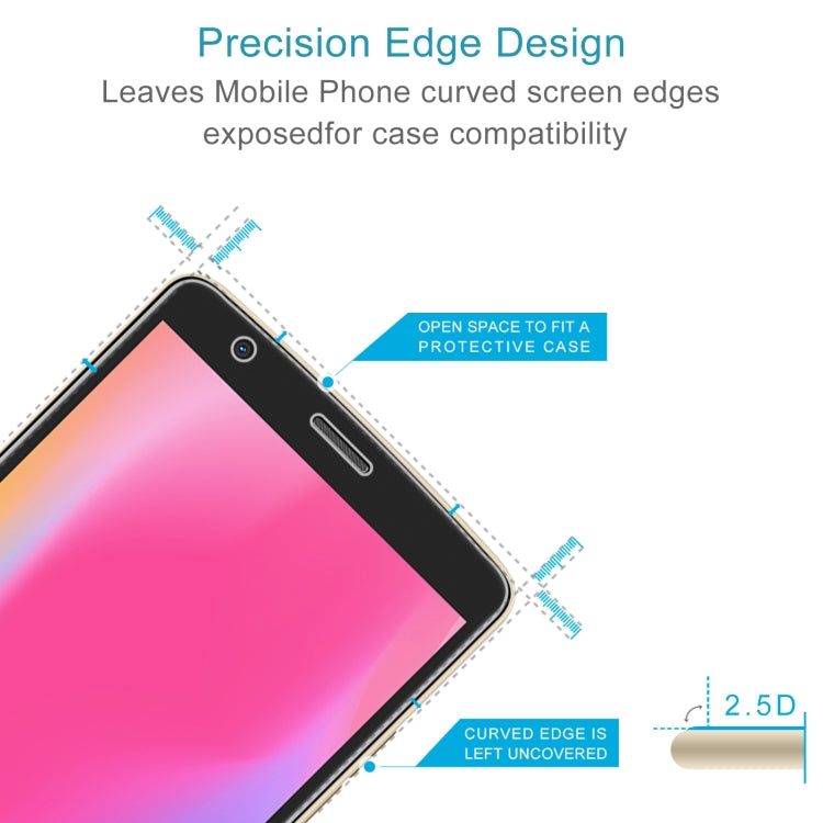 50 PCS 0.26mm 9H 2.5D Tempered Glass Film For Blackview A20 Pro