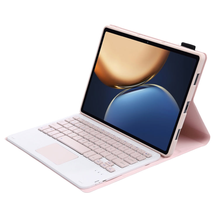 AHV7-A Lambskin Texture Ultra-thin Bluetooth Keyboard Leather Tablet Case with Touchpad For Honor Tablet V7 Pro(Pink) - Huawei Keyboard by PMC TechLife | Online Shopping South Africa | PMC TechLife