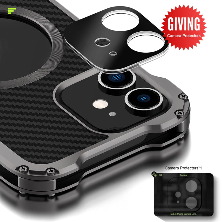 For iPhone 12 Pro Max R-JUST RJ51 Hollow Shockproof Metal Protective Phone Case(Dark Grey) - free shipping - PMC TechLife - Order now!