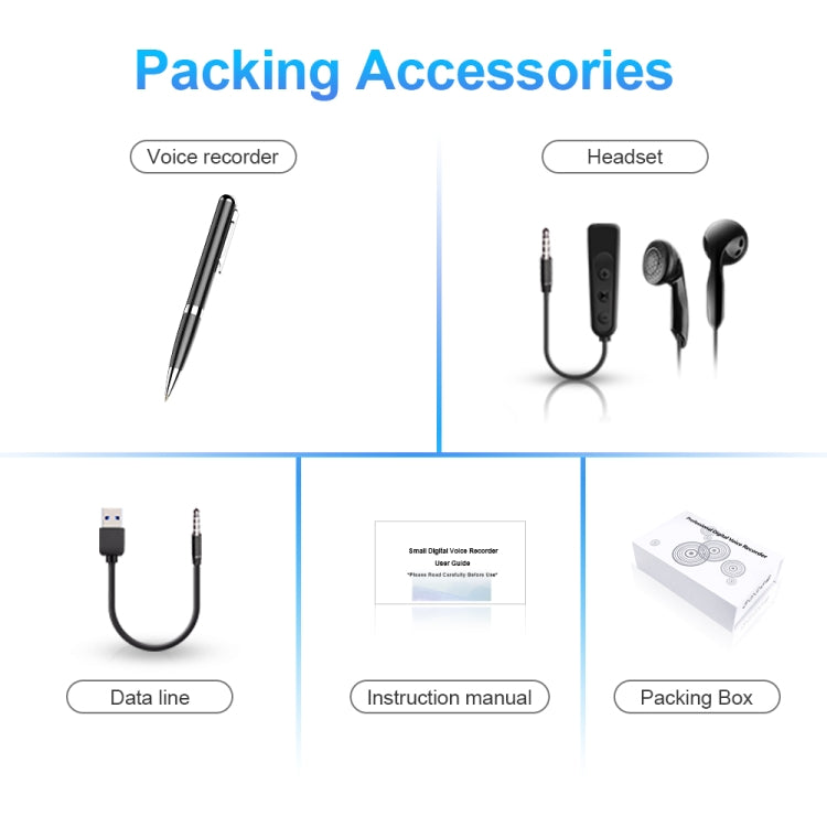 Q96 Intelligent HD Digital Noise Reduction Recording Pen, Capacity:64GB(Black) - free shipping - PMC TechLife - Order now!