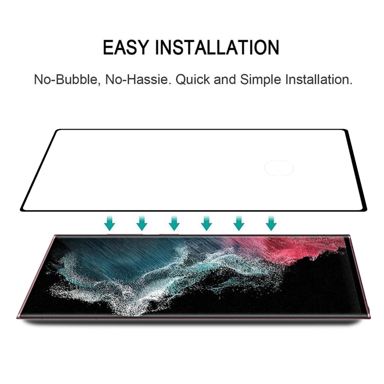 For Samsung Galaxy S22 Ultra 5G 25pcs Full Glue 3D Curved Edge Screen Tempered Glass Film(Black)