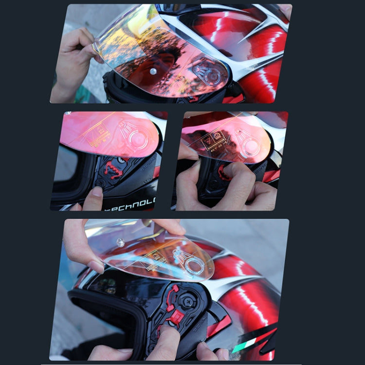 Motorcycle Helmet Visor Anti-UV Wind Shield Lens For AGV K1 / K3SV / K5(Aurora Blue) - Helmets by PMC TechLife | Online Shopping South Africa | PMC TechLife | Buy Now Pay Later Mobicred