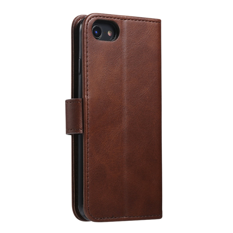 For iPhone 8 / 7 GUSSIM Magnetic Horizontal Flip Leather Case with Holder & Card Slots & & Wallet(Brown)