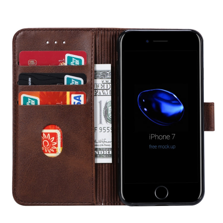 For iPhone 8 / 7 GUSSIM Magnetic Horizontal Flip Leather Case with Holder & Card Slots & & Wallet(Brown) - More iPhone Cases by GUSSIM | Online Shopping South Africa | PMC Jewellery