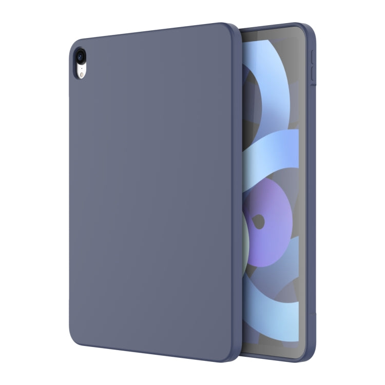 For iPad Air 11 2024 / Air 2022 / Air 2020 10.9 Mutural Silicone Microfiber Tablet Case(Midnight Blue)