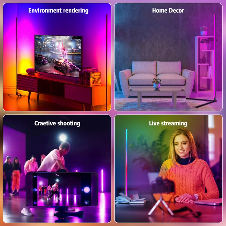LED Symphony RGB Atmosphere Floor Light with Remote Control, Length:1.2m - Floor Lamps by PMc TechLife | Online Shopping South Africa | PMc TechLife | Buy Now Pay Later Mobicred