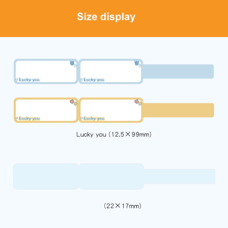 12.5 x 99mm 70 Sheets Thermal Label Data Cable Sort Stickers For NiiMbot D101 / D11(Lucky You)
