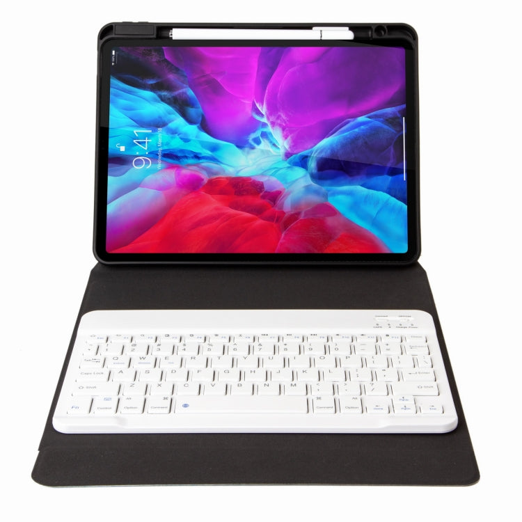 H-102 Bluetooth Keyboard Leather Case with Rear Three-fold Holder For iPad 10.2 2020 & 2019 / Pro 10.5 inch(Pink Blue)