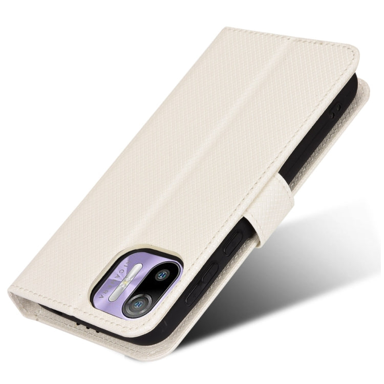For Ulefone Note 6/ Note 6P Diamond Texture Leather Phone Case(White) - Ulefone Cases by PMC Jewellery | Online Shopping South Africa | PMC Jewellery | Buy Now Pay Later Mobicred