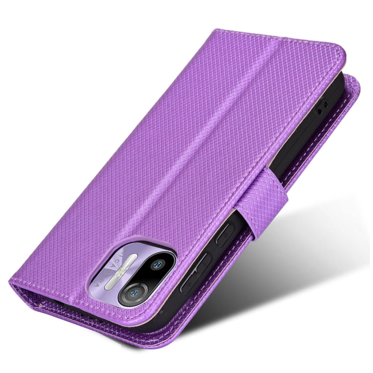 For Ulefone Note 6/ Note 6P Diamond Texture Leather Phone Case(Purple) - Ulefone Cases by PMC Jewellery | Online Shopping South Africa | PMC Jewellery | Buy Now Pay Later Mobicred